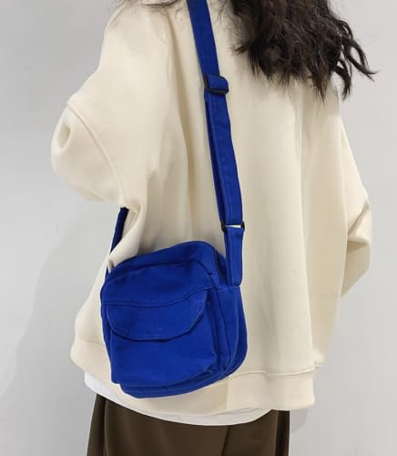 Small Crossbody Bag Cute Purse Mini Canvas Crossbody Purse Phone bag - color: Red