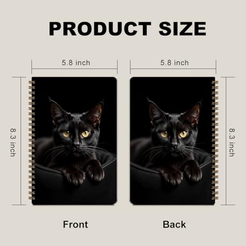 2 Pcs Cat A5 Spiral Notebook, Cute Cats College Ruled Spiral Notebook - color: Multicolour 0001