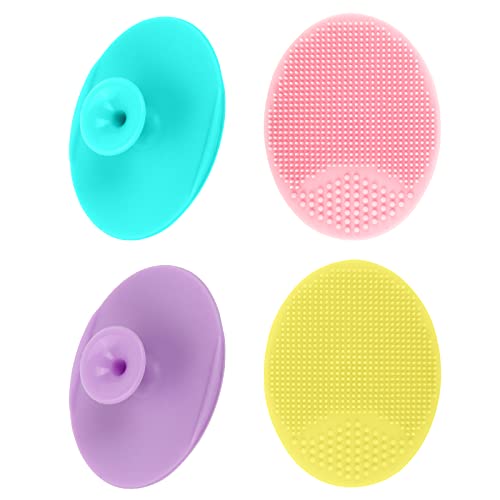 Yokilly Silicone Face Scrubber Kit: 4 Pcs Exfoliator Skin Care Tool - color: 4 Piece Silicone Face Scrubber