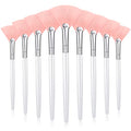 Maitys 9 Pieces Facial Fan Mask Brushes, Champagne, Pink, White - color: Pink, White