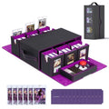 UAONO MTG Commander Deck Box, 6-Deck Modular TCG Deck Case with Dice Tray - color: Black Purple