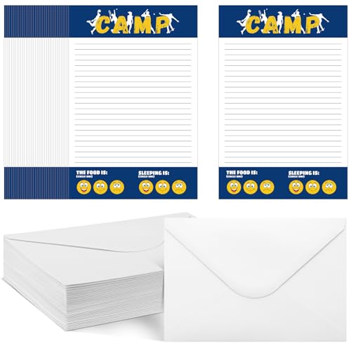 80 Pcs Camp Stationery Set, Paper and Envelopes, Fresh - style: Fresh