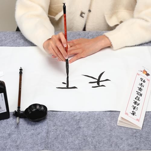 MEGREZ Calligraphy Felt Mat Ink Absorbent Sumi Painting Desk Pad - color: Gray, size: 19.6 x 27.5 inch