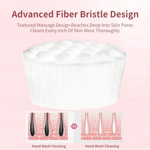 2Pcs Silicone Facial Cleansing Brush - Dual-Sided Face Scrubber with Gentle Deep Cleaning Exfoliation for Skin Types - Manual Pore Cleansing Tool for Women & Men (Rose Red) - color: Rose Red