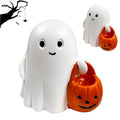 White Decorative Halloween Ghost Figurine (White Pumpkin Ghost) - color: White Pumpkin Ghost