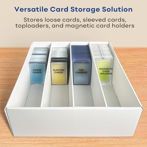 2-Pack Trading Card Storage Box, Cardboard Card Box for MTG TCG Sports Card - color: 4 Row-2 Boxes