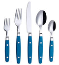 ANNOVA Silverware Set, Retro/Rivet Colorful Stainless Steel Tableware Kitchen Flatware Set Utensils, Includes Dinner Knives, Forks, Spoons, Salad Forks & Dessert Spoons (Blue, 20 Pieces) - color: Sapphire Blue