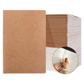 50 Pack A5 Lined Kraft Notebook Journals 8.3x5.5 In，Travel Journals Notebooks Bulk，Subject Notebooks 34 Sheets 68 Pages for Writing School Office Supplies (Lined-50 Pack) - size: Lined-50 Pack