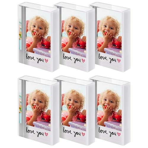 WINKINE 2x3 Mini Picture Frame for Fujifilm Instax Mini 12/41/99 Films - color: White, size: 6 pack