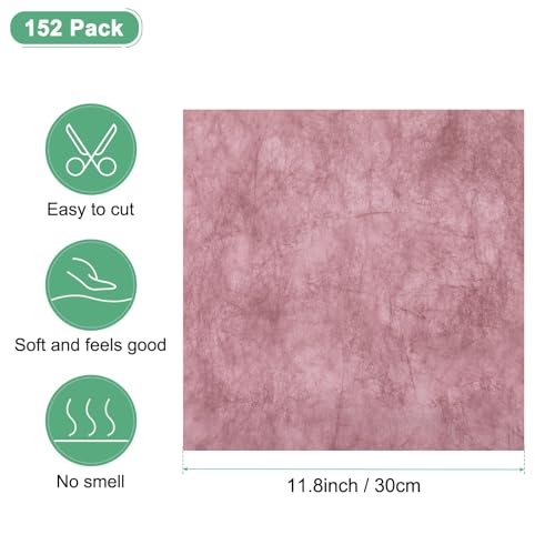 M METERXITY 152-Sheet Korean Cotton Wrapping Flower Paper, 11.8 Inch/ 30cm Waterproof Floral Wrapping Cotton Paper for Bouquets/Gift Packaging [Dark Pink] - color: Dark Pink