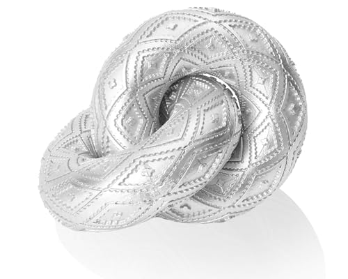 Knot Chain Link for Coffee Table Decor, 2 Link Resin Aesthetic Decor Decorative Chain Knot, Silver Accent Cool Stuff to Put on Shelf, Boho Minimalist Knot Decor for Neutral Home Decor - color: Silver