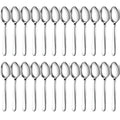 Pleafind Dinner Spoons - 24 Pcs 7.4 Inch Spoons Silverware, Stainless Steel Silverware Spoons, Silverware Spoon for Home, Kitchen, Restaurant, Mirror Polished & Dishwasher Safe - size: 24P 7.4'' Silver Dinner Spoons