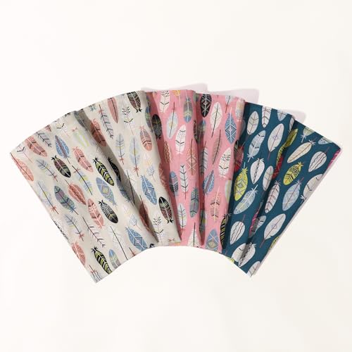 GREATEE Handkerchief for Women Cotton Floral Printed Ladies Cotton Hankies - color: Leaf-6pcs