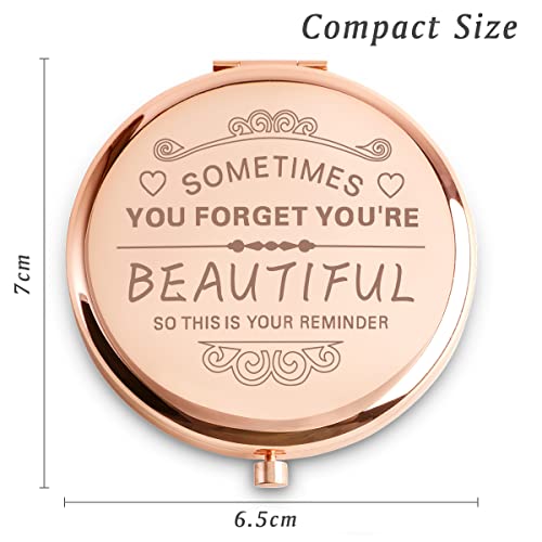 Personalized Compact Mirror, Stocking Stuffer for Women
