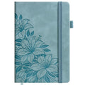 Lined Journal Notebook Hardcover Leather Bound 200 Pages A5 Blue Cute Diary - color: Light Blue, size: A5 200 Pages