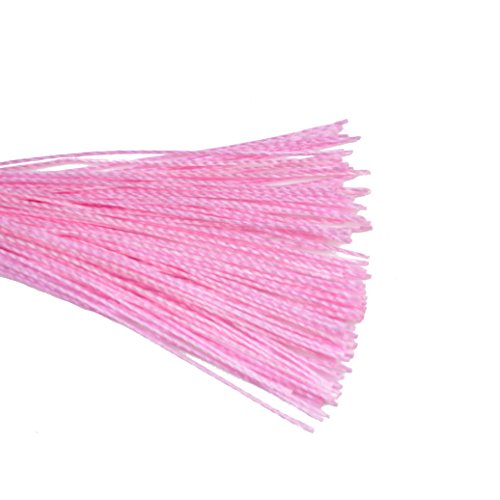 100Pcs 5 Inch Silky Bookmark Tassels for Jewelry, Souvenir(Pink) - color: Pink