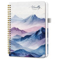Taja Undated Weekly Planner, To Do List Notebook with Habit Tracker, A5 - color: k.Distant Peaks
