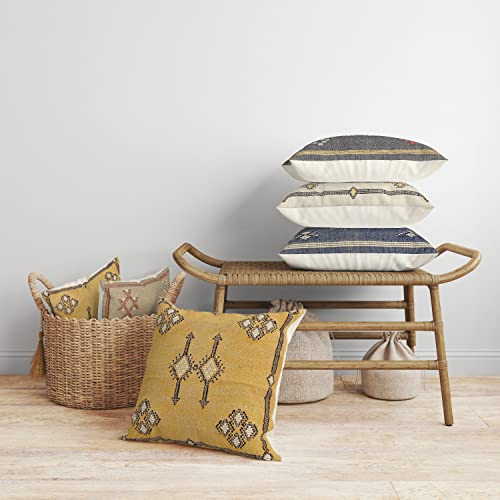 Trade Star 18x18 Kilim Pillow Covers 100% Cotton Sabra Pillow Cover for Home Decor Handloomed Farmhouse Cushion Case Breathable Cushion Case Fall Decor Beautiful Pillow Case for Bedding - color: Pattern 11