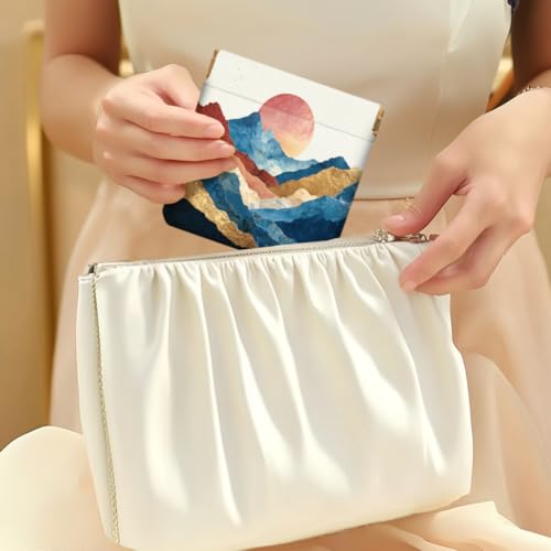 Peacoblue Simple Scenery Coin Purse,PU Leather Squeeze Pouch 4PCS - style: Simple Scenery