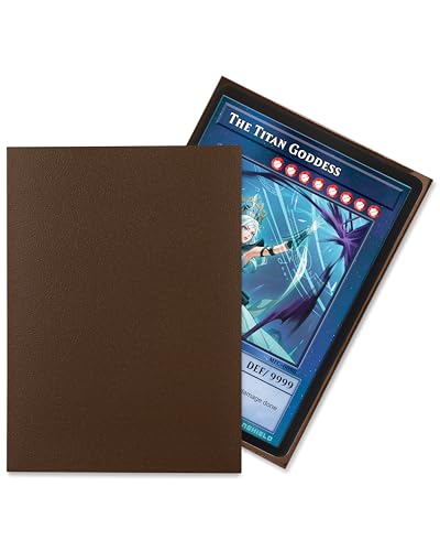 TitanShield (150 Sleeve/Earth Brown) Small Japanese Sized Trading Card Sleeves Deck Protector for Yu-Gi-Oh, Cardfight!! Vanguard & More - color: Earth Brown