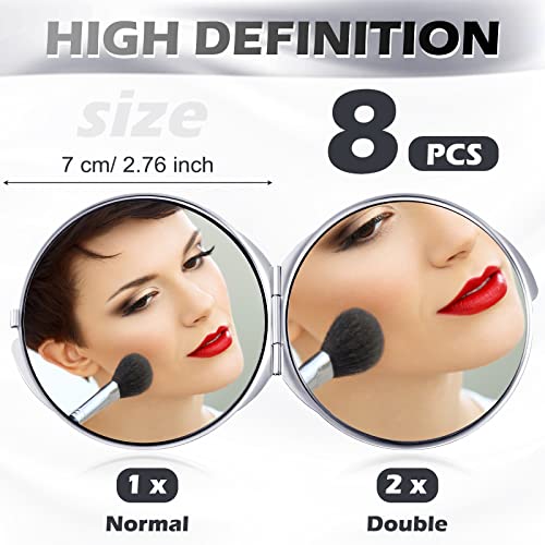 Yalikop 8 Pcs Compact Mirror Bulk, Mini Pocket Mirrors, Silver - color: Silver