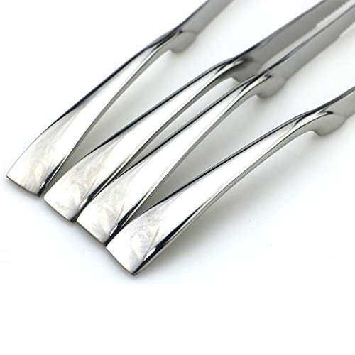 JASHII 18/10 Stainless Steel 8 Piece Mirror Polished Silver Steak Knife Silverware Utensil Set - color: 8PCS-steak knife