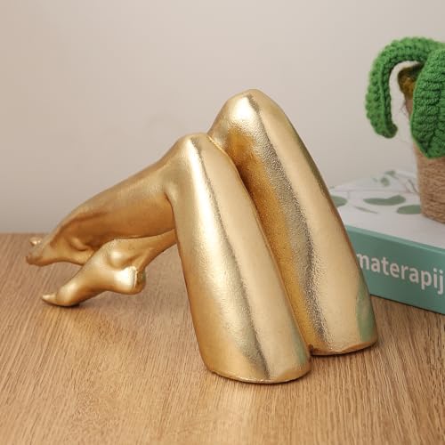 Golden Legs Sculpture Resin Statues Home Decor (Bowed Leg) - color: Bowed Leg