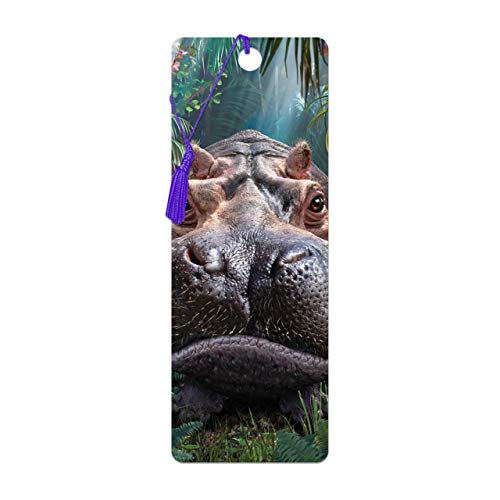 3D LiveLife Hippo Bookmark - Close Encounter Lenticular Page Marker - color: Close Encounter