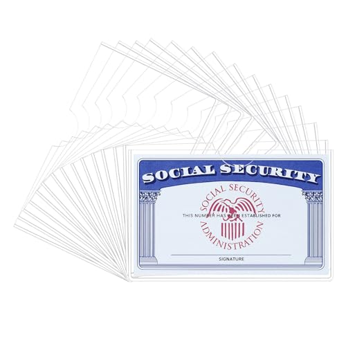 Social Security Card Protector Sleeves,15 Pack Social Security Card Holder/New Medicare Card Protector Sleeve/Credit Card Holder,SSN Card Protector - style: 15 PCS