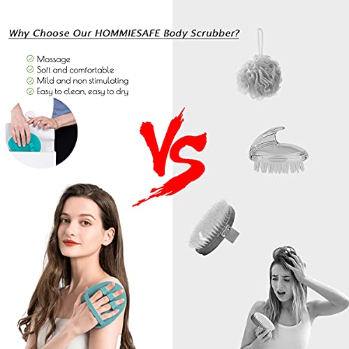 4 Pack Soft Silicone Shower Brush, Body Exfoliating Skin Massage Scrubber, Dry Skin Brushing Glove Loofah, Fit for Sensitive and All Kinds of Skin (4 Pack-PP1) - color: 4 Pack-pp1