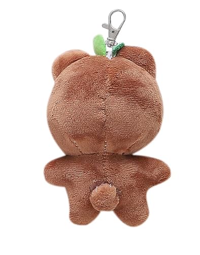 Cute Cartoon Animal Keychain Plush Doll Keyring Backpack Handbag Charm Pendant for Fans 10 CM - color: Brown-jh