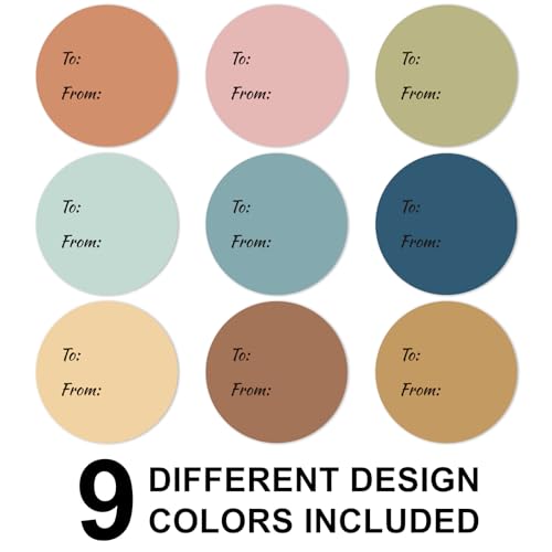 Whaline 315Pcs Boho Gift Tag Stickers 2.5 Inch Neutral Style Self-Adhesive Label Decals Round to and from Sticker for Gift Envelope Sealing Birthday Baby Shower Party - color: Boho
