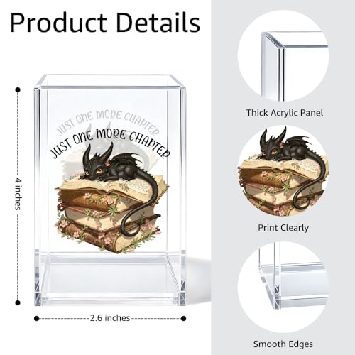 Just One More Chapter Pen Holder Book Mark Holder Library Accessories - color: Transparent34