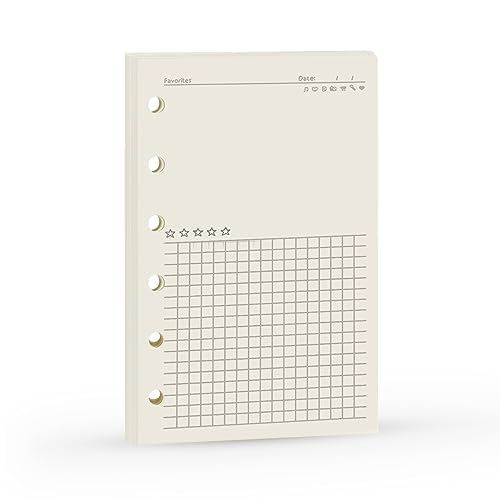 Harphia A7 Daily Planner Refill, 100 GSM, 6-Hole, 4.84 x 3.23 in - color: Diary Note, size: A7