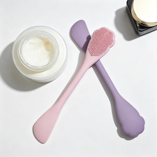 2 Pack Facial Cleansing Brush Set, 2-in-1 Cat Paw Silicone Face Scrubber. Used for Exfoliation, Massagem, Blackhead Removal, and Boby Lotion Application, Cleansing Skincare Tool