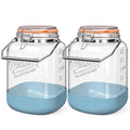1 Gallon Glass Jar with Lid, 2 Pack Glass Food Storage Containers - size: 1 Gallon / Square Glass Jar