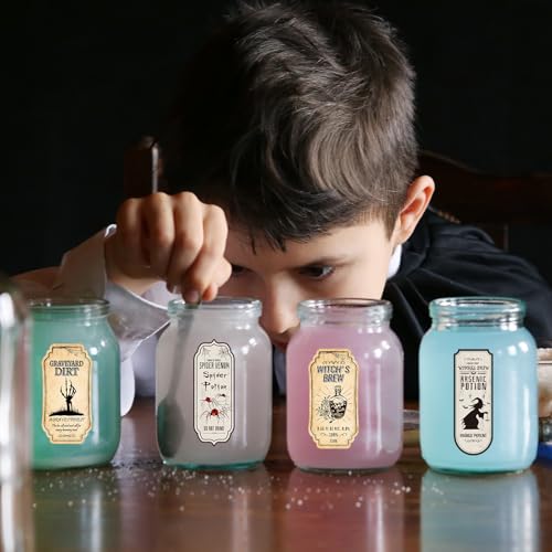 100 Pcs Apothecary Bottle Labels Stickers, Halloween Potion Decals - style: Halloween Apothecary
