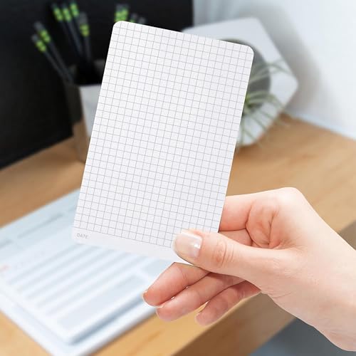 Notsu Graph Grid Small Desk Notepad 120gsm Paper 3.9" x 6.3" (2 Pack) - size: 3.9" x 6.3", style: Graph Paper
