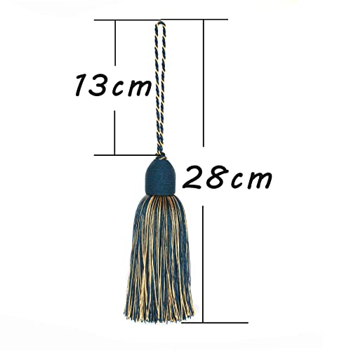 2Pcs Key Tassel with Loop DIY Handmade Craft Accessories - color: Mix Navy