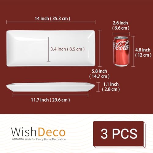 WishDeco Serving Platters Set of 3, Large Serving Trays 14 Inch - size: 14 inch