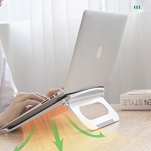 Laptop Stand for Desk Stable Foldable Adjustable Multi-Angle Desktop Holder - color: black