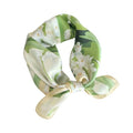 100% Mulberry Silk Neck Scarf for Women Square Neckerchief – 21 inch - color: Greenery