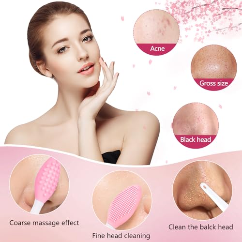 Yokilly Silicone Face Scrubber Kit: Exfoliator Blackhead Skin Care Tool - color: 8 Piece Kit