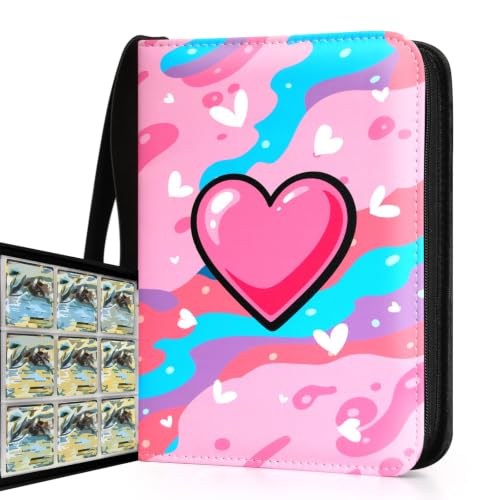 Card Binder 720 Pockets, 9-Pocket Trading Card Binder with 40 Sleeves, Zipper Card Holder Album for TCG, MTG, Baseball, Football and Sports Cards, Pink - color: Pink, size: 720 Pockets