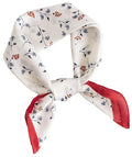MINIDORA Satin Scarves for Women 27.5 × 27.5 inches Medium Square Elegant Silk Feeling Head Scarf - color: B006-white
