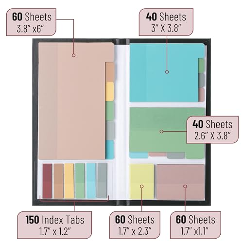 Mr. Pen- Transparent Sticky Notes Set, 410 Pack - color: Morandi, size: 1 Set