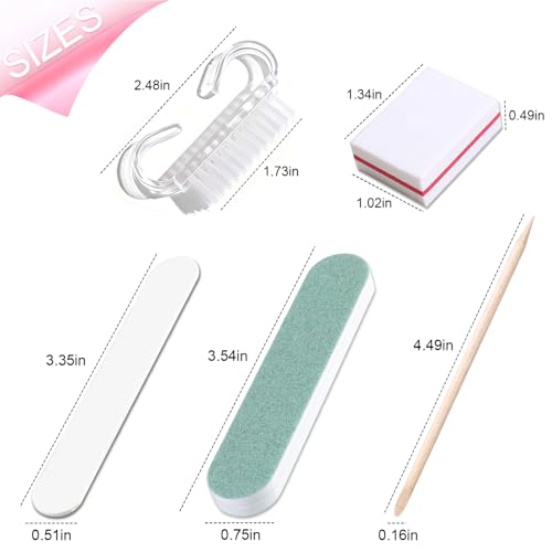 5PCS Disposable Manicure Kit, Single Use Mini Nail Care Tools - color: #2