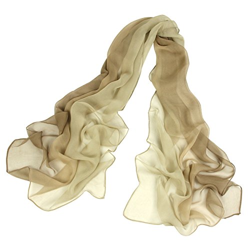 PANTONIGHT Long Chiffon Sheer Scarf Gradient Shaded Colors Lightweight Scarf For Womens - color: Color 082