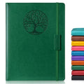 Biuwory B5 Leather Journal Notebook, 256 Lined Pages, Hardcover 7.8"×10.2" - color: Green, size: Lined-256 Pages (7.8"×10.2")