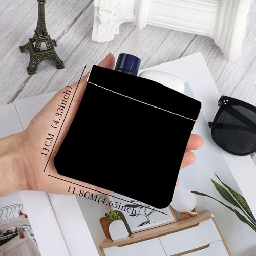 2Pcs PU Leather Small Squeeze Coin Purse Pouch Mini coin Bag Unique And Cute Wallet Cosmetic Bags Change Bag For Women Girls Men （Black - color: Black